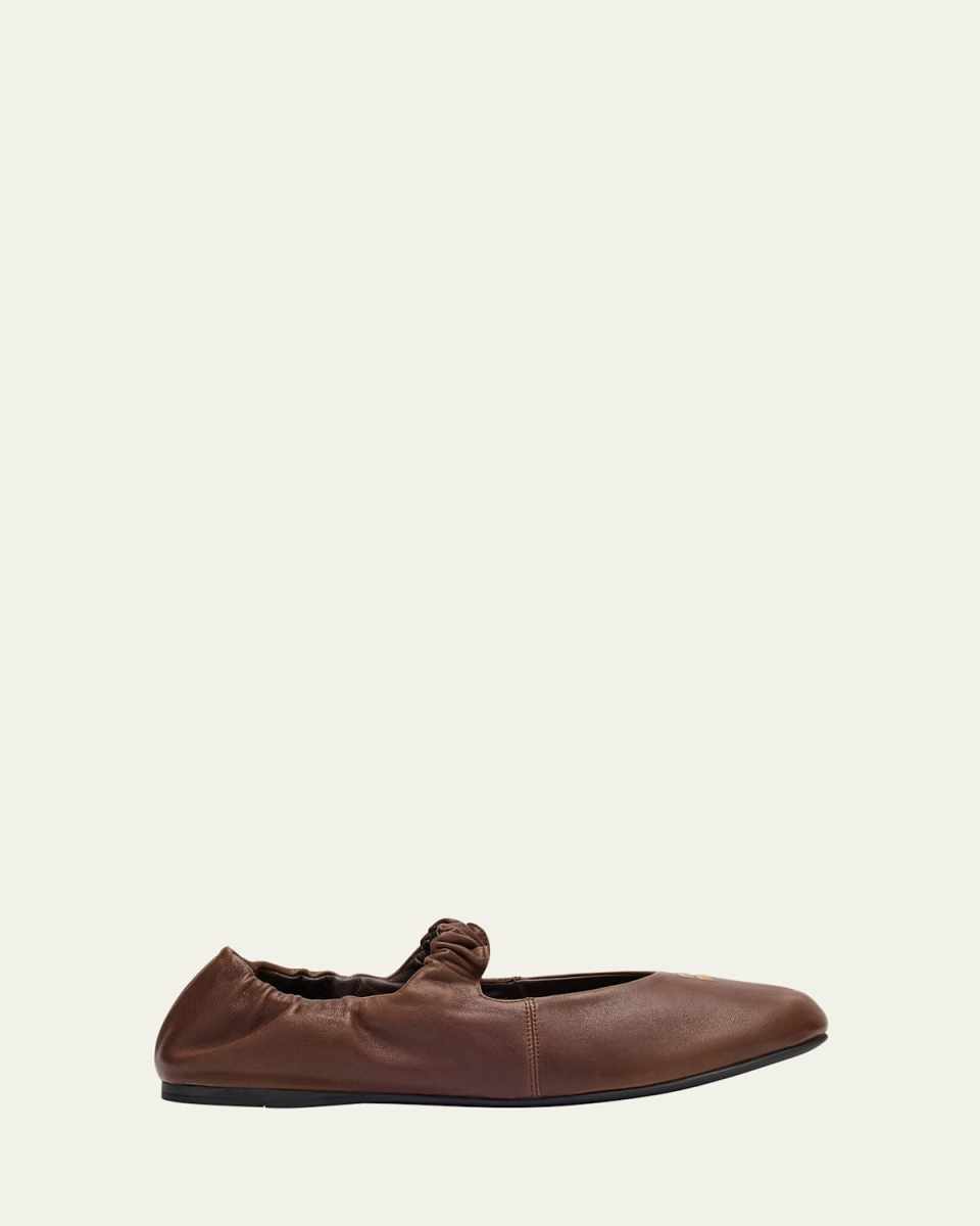 Leather Band Ballerina Flats